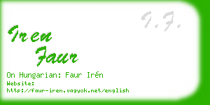 iren faur business card
